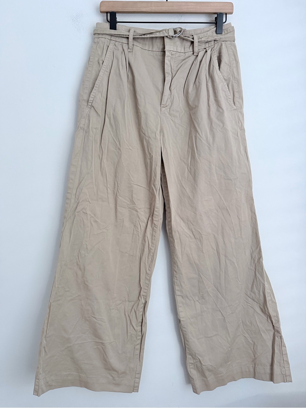 Everlane Wide-Leg Organic Cotton pants in Light Beige